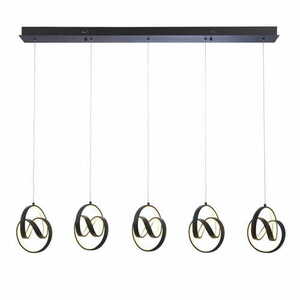 Pendellampa Endon Cosma 97624 svart LED 5-ljus dimbar small 0