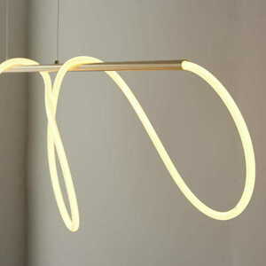 Pendellampa Endon Attalea 97629 LED mässing vit 5100lm 3000K small 6