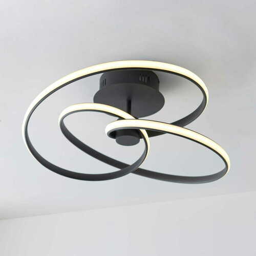 Kontrollera Endon Dune 97633 svart LED-taklampa 53,5 cm 42W 3000K dimbar