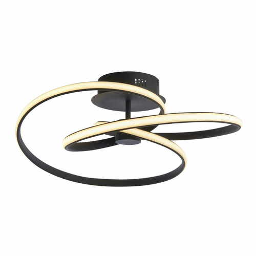 Kontrollera Endon Dune 97633 svart LED-taklampa 53,5 cm 42W 3000K dimbar