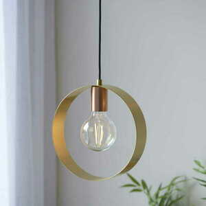 Pendellampa Endon Hoop mässing E27 25 cm 97664 small 1