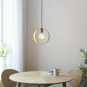 Pendellampa Endon Hoop mässing E27 25 cm 97664 small 3