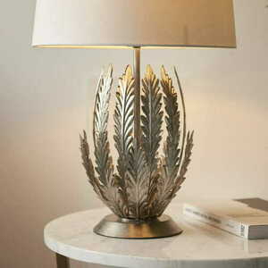 Stående lampa Endon Delphine vit silver tyg E27 55 cm 98046 small 6