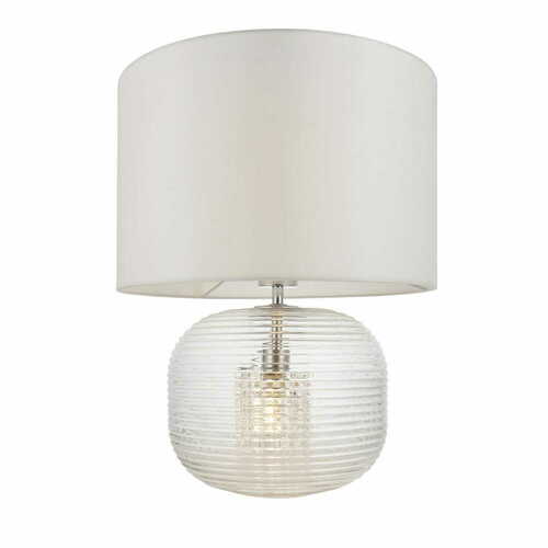 Kontrollera Stående lampa Endon Westcombe vit transparent E27 44,5 cm 98086