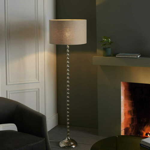 Kontrollera Golvlampa Endon Suki Nickel E27 131cm 98263