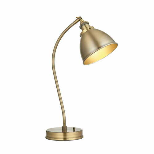 Kontrollera Stående lampa Endon Franklin mässing E14 46 cm 98747