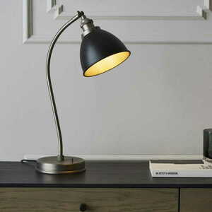 Bordslampa Endon Franklin svart silver stål 46 cm 98752 small 1