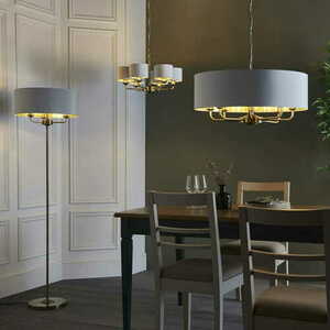 Pendellampa Endon Highclere antik mässing/vintage vit 8xE14 70 cm 98938 small 3