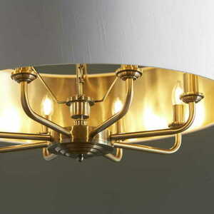 Pendellampa Endon Highclere antik mässing/vintage vit 8xE14 70 cm 98938 small 5