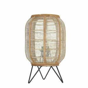 Endon Zaire 101686 svart bordslampa med naturfärgat linne E27 small 7