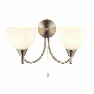 Vägglampa Endon Alton 1805-2SC silver/ecru E14 2-armad klassisk stoppad armatur small 3