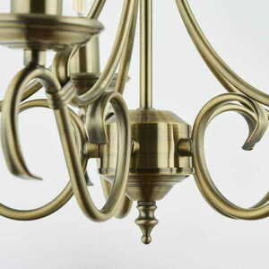 Pendellampa Endon Bernice Mässing 5-ljus E14 44 cm small 2