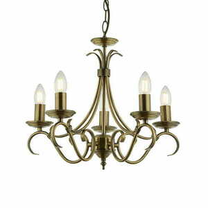 Pendellampa Endon Bernice Mässing 5-ljus E14 44 cm small 0