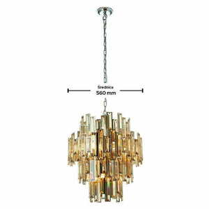 Endon Viviana taklampa i krom och guld med kristall 12 ljuspunkter 72744 small 2