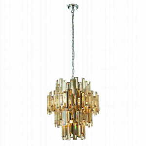 Endon Viviana taklampa i krom och guld med kristall 12 ljuspunkter 72744 small 3