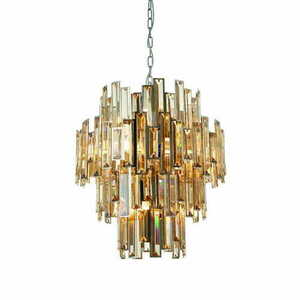 Endon Viviana taklampa i krom och guld med kristall 12 ljuspunkter 72744 small 0