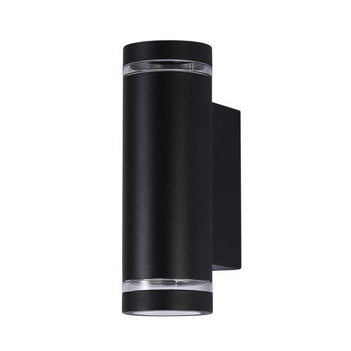 Kontrollera Italux utomhusvägglampa svart LED 2x3K IP54 OWL-2067-2-3K
