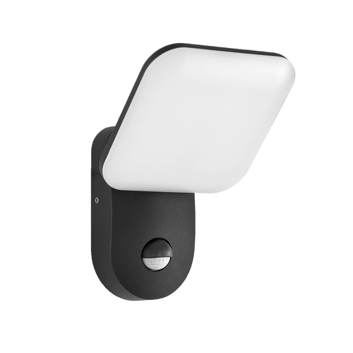 Kontrollera Utomhusvägglampa Italux Nammi LED 12W 4000K svart IP54 OWL-6206-S-4K