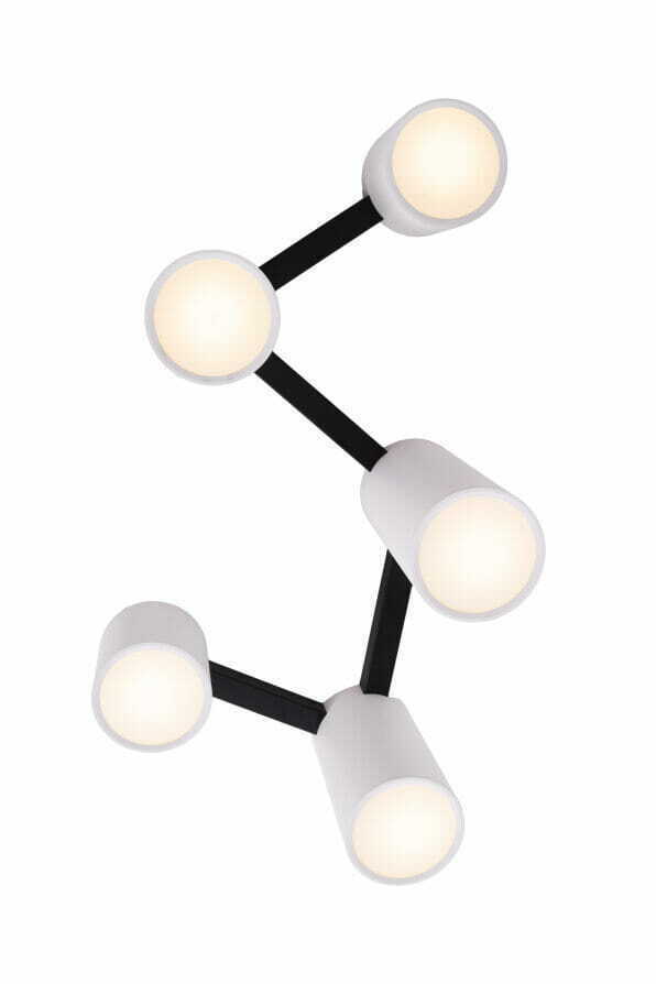 Utsikt Plafond Max Light Laxer C0230 vit metall 5 lampor 70 cm Plafond Max Light Laxer C0230 vit metall 5 lampor 70 cm