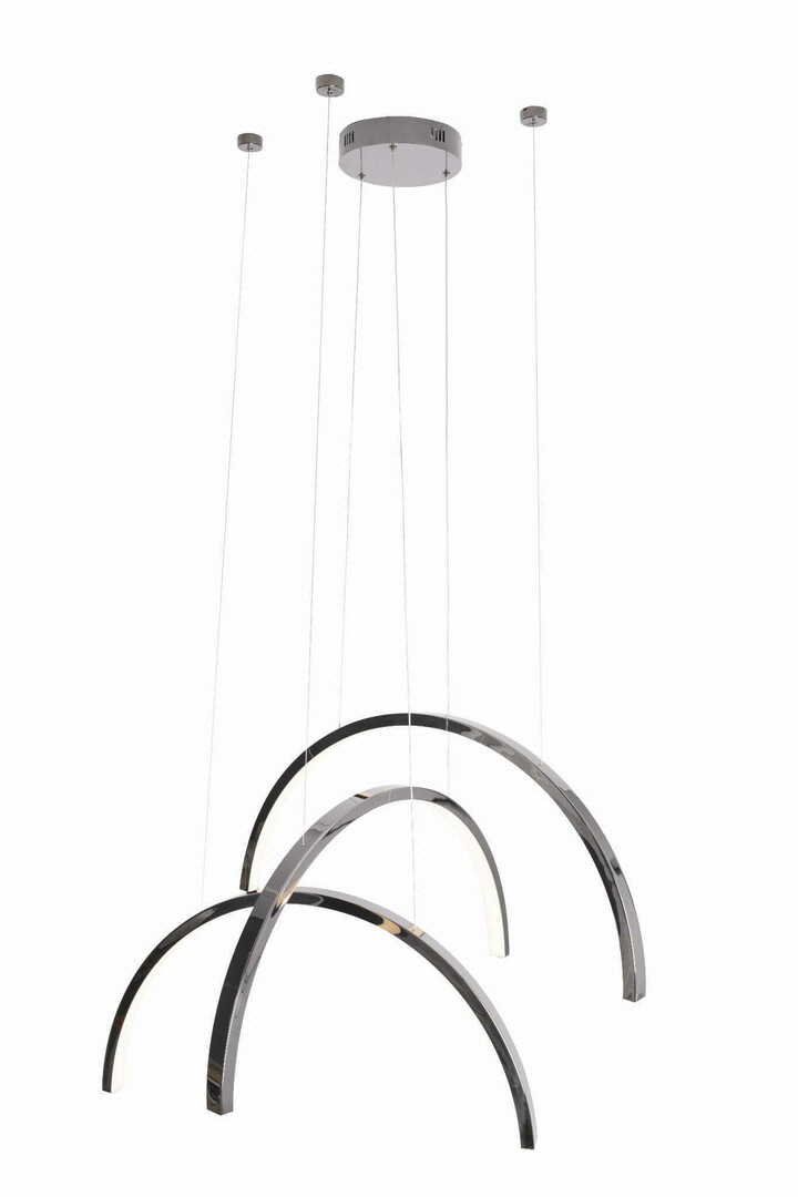 Kontrollera Pendant Light Max Light Trio Arc P0508 Black Chrome 3-Light LED 80 cm Pendant Light Max Light Trio Arc P0508 Black Chrome 3-Light LED 80 cm