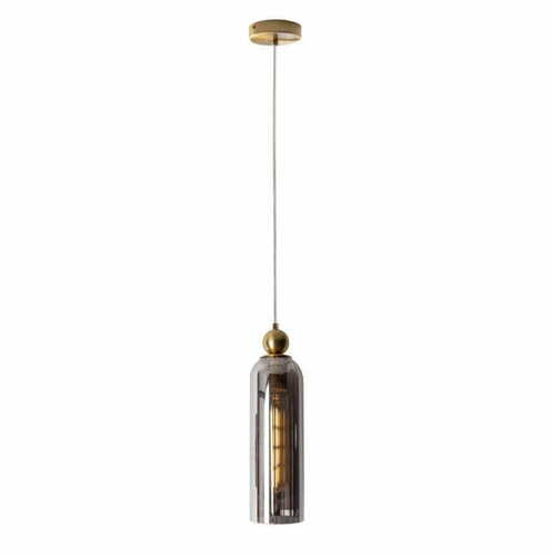 Kontrollera Pendant Light Max Light Campanila P0511 Brass Smoky Glass 10 cm