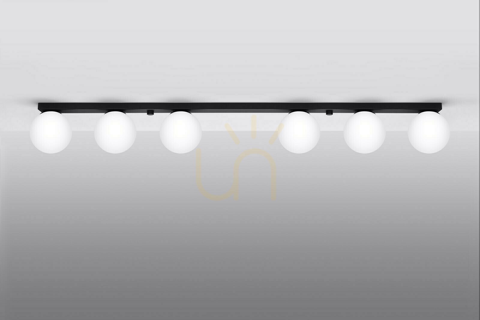 Plafond YOLI 6 svart Sollux
