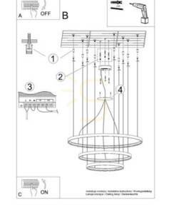 Ljuskrona RIO 3 55/78/110 vit LED 4000K Thoro small 5