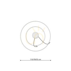 Ljuskrona RIO 2 55/78 gyllene LED 4000K Thoro small 4