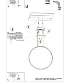 Taklampa RIO 78 polerat guld LED 3000K Thoro small 10