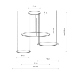 Nowodvorski CIRCOLO LED 10867 svart pendellampa 45 W 4000 K small 2
