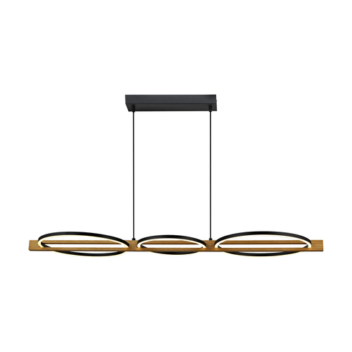 Kontrollera Pendellampa Italux Natano LED svart 3-ljus 3000K PND-55362-40W-WO
