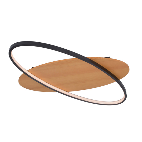 Kontrollera Plafond Italux Poraso LED svart 49 cm PLF-93439-12W-WO