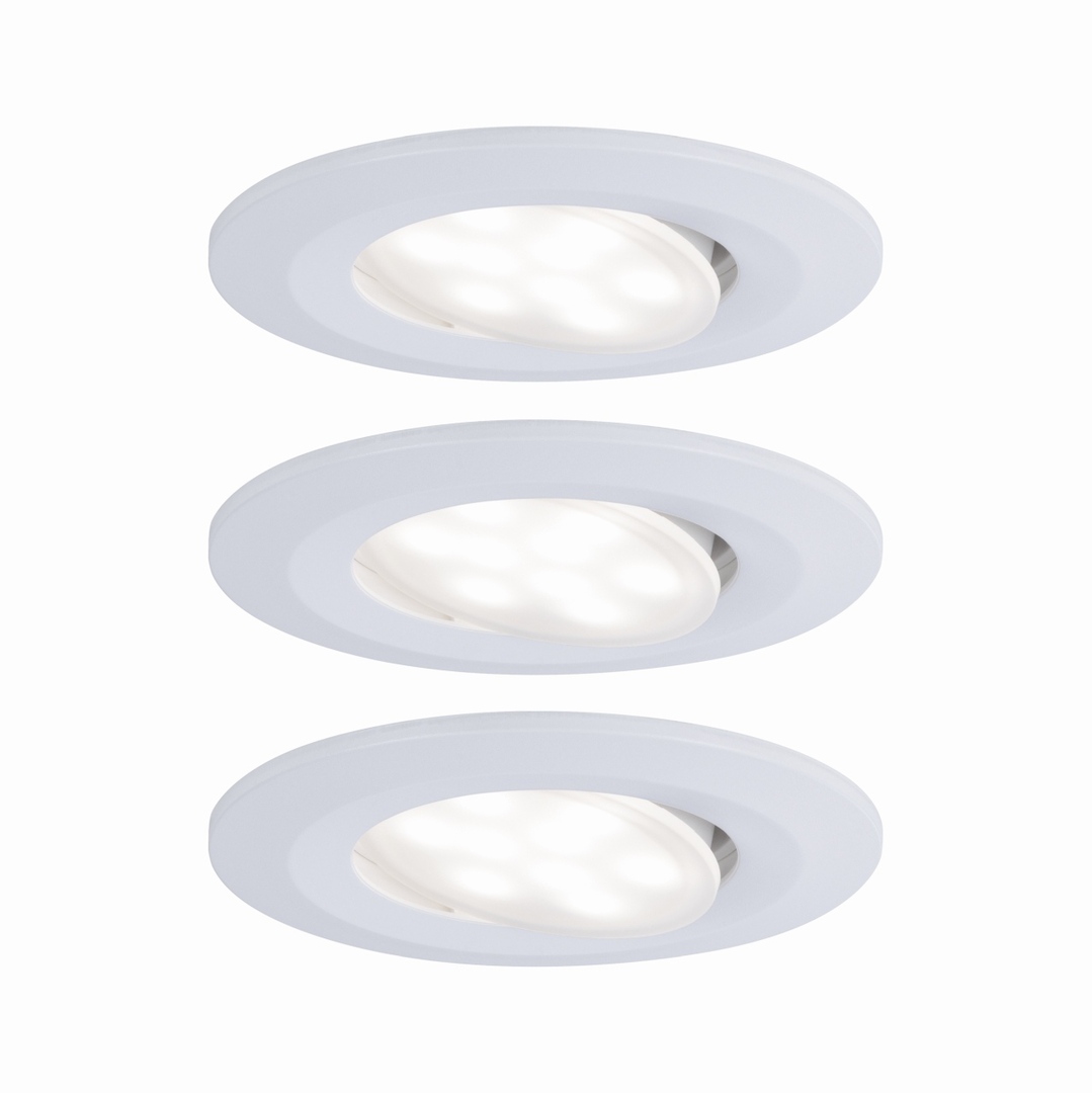 CALLA LED infälld armatur 3x6W 530lm cirkulär svängbar 4000K IP65 230V matt vit