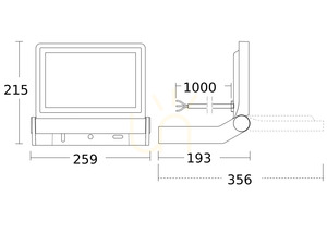 Steinel XLED ONE XL LED-strålkastare 42,6 W 3000 K antracit, utan sensor small 6