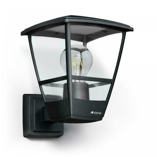 Kontrollera Svart utomhusvägglampa STEINEL L 10 084752 E27 IP44 utan sensor