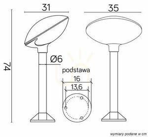 Utomhuspollare SU-MA TAO 3 svart 74 cm small 3