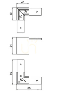 Mekanisk L-hörnskarv Stucchi EVO ST2 vit S-9511/W2-ST2 small 2