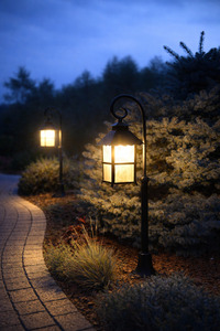 Utomhusstående trädgårdslampa SU-MA svart/patina 86 cm K 5002/3/Z small 3