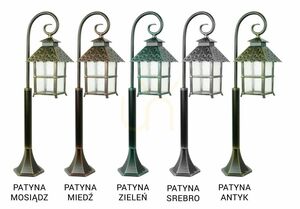 Utomhusstående trädgårdslampa SU-MA svart/patina 86 cm K 5002/3/Z small 6