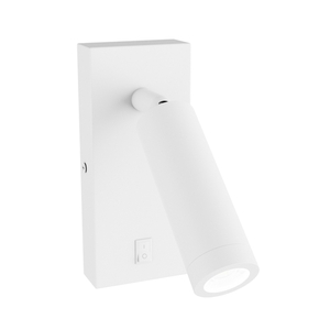 Madara Slim Mr11 Switch Vägglampa 230 V Ip20 38x95 + Bas140x60x25 Vit Med Strömbrytare small 1