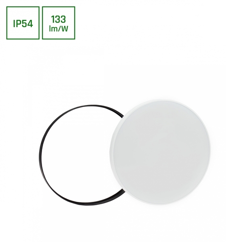 Kontrollera Nymphea Svarta &amp; Vita Ringar 40 W Cw 230 V 115st Ip54 Fi485x70 Vit/Svart Rund.