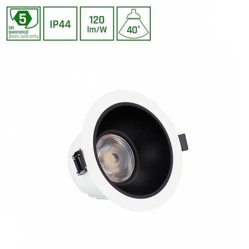 Kontrollera Orbito Downlight 6 20 W Nw 230 V 40st Ip44 Ra90 Ugr<19 139 X85 Mm Vit/Svart Matt Cirkel. Effektjustering 5 L