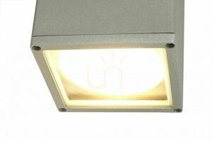 Utomhusvägglampa SU-MA Adela 8001 AL silver 2x60W upp/ned transparent glas small 3