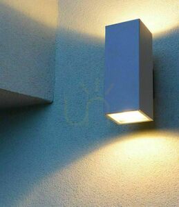 Utomhusvägglampa SU-MA Adela 8001 AL silver 2x60W upp/ned transparent glas small 4