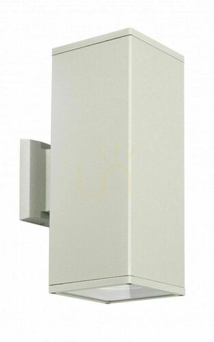 Kontrollera Utomhusvägglampa SU-MA Adela 8001 AL silver 2x60W upp/ned transparent glas
