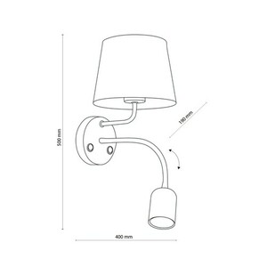 Maja Vit Vägglampa 2 Pł E27 + GU10 small 4