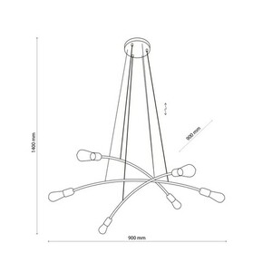 Helix svart taklampa 6 Pł small 5