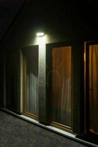 Utomhusvägglampa SU-MA silver LED 7W aluminium 1880S small 3
