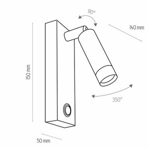 Enzo Vägglampa 1Xg9 Svart small 3