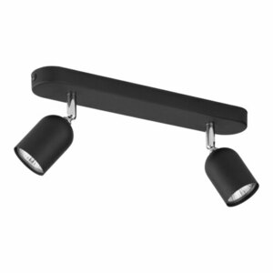Top Taklampa 2 Pł Svart/Krom small 0